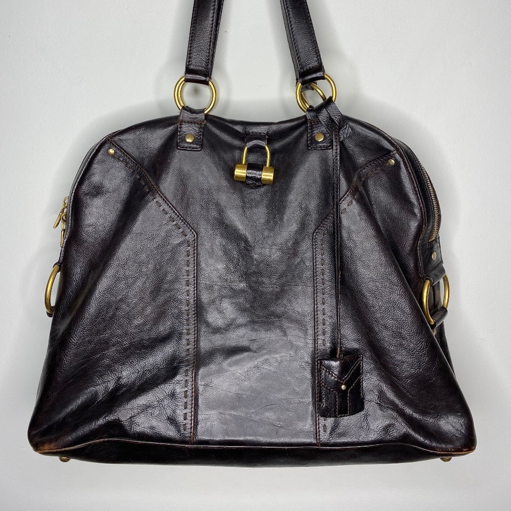 YSL Large Muse Bag - Chocolate Brown